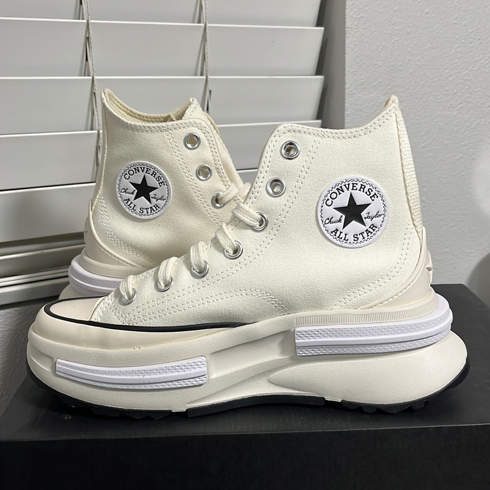 NWT Converse Women's Run Star Legacy CX Shoes - Off white - High Top - A00868C - Picture 2 of 12